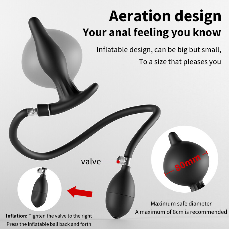 Electric-E-Stim Male Prostate Massager Anal Butt Plug Electro Inflatable Men gallery