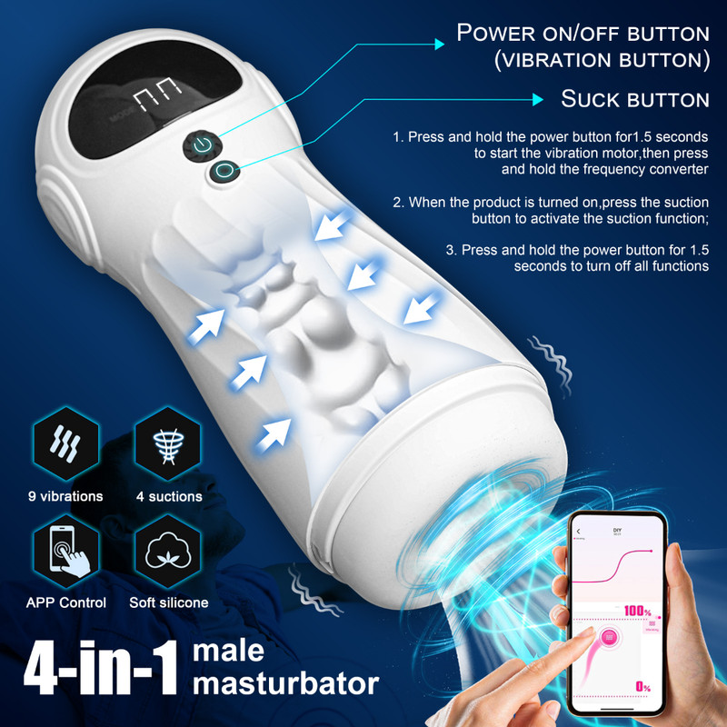 Automatic Masturbater HandsFree Telescopic Cup Penis Sucker Stroker Sex Toy Men gallery