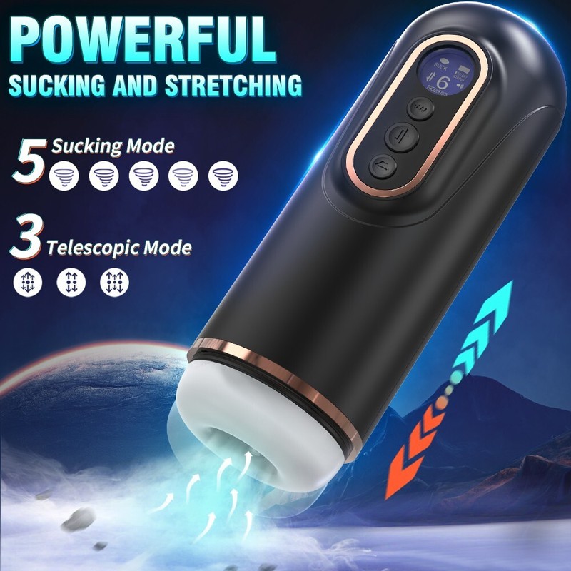 4in1 Male Masturbater Thrusting Massager Pocket Pussy Stroker Sex Toy for Men gallery
