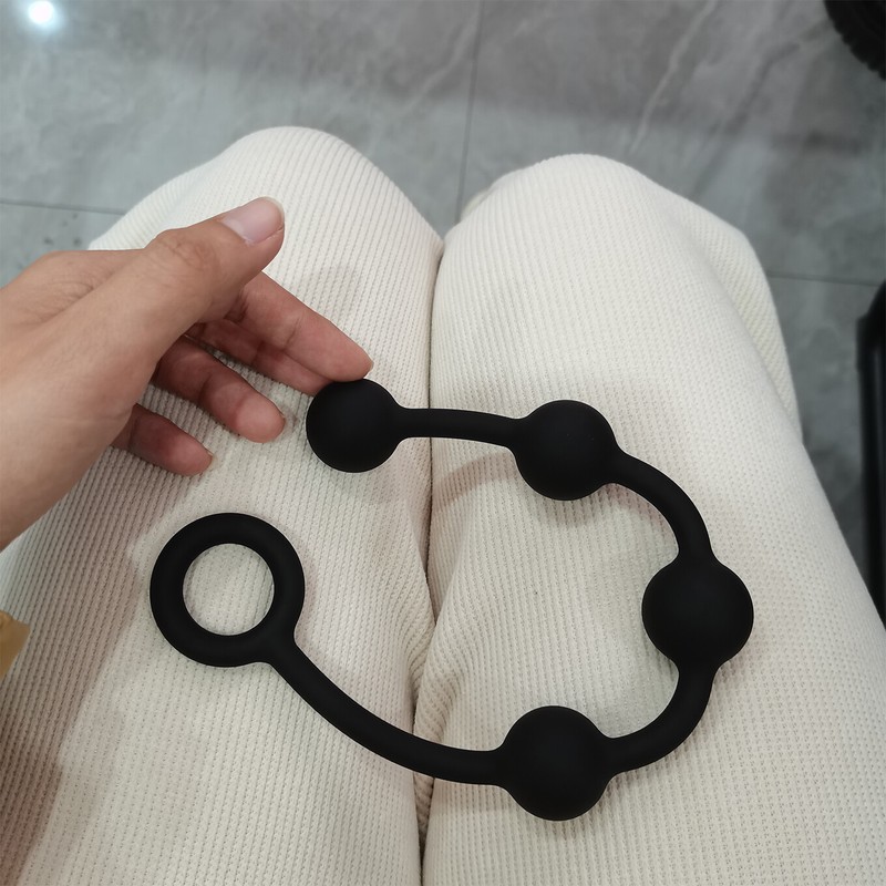 S/M/L Size Silicone Ball Anal Plug Beads Butt Plug with Pull Ring for Women Men gallery
