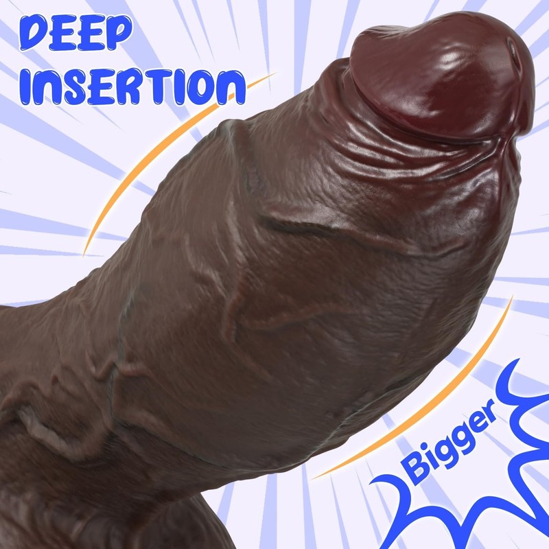 12.7 Inch Realistic Huge Thick Black Dildo - 4.3'' Diameter XXXL Giant Big BBC D gallery