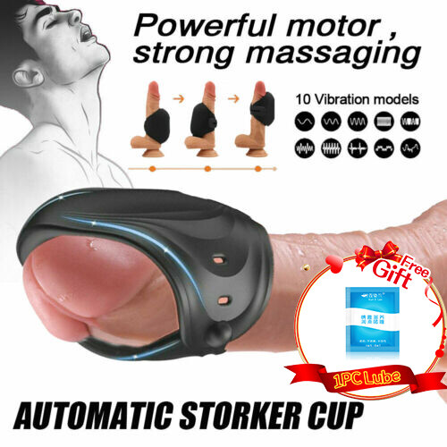 Male Glans Penis Vibrator Massager Trainer Masturbator Cup Handsfree Sex Toys