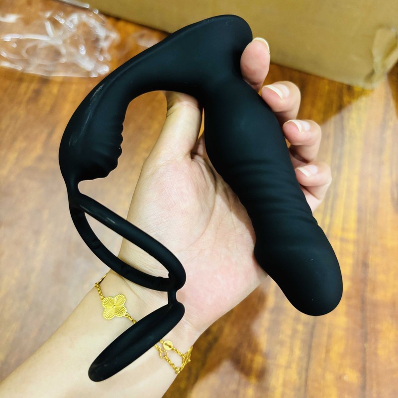 Vibrator Thrusting Penis Ring Butt Plug Remote Wearable Anus Sex Toy for Men Gay