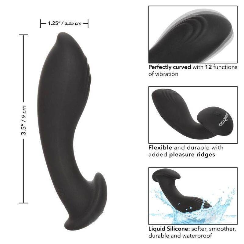 CalExotics Eclipse Flex Probe - Black Liquid Silicone Anal Vibrator gallery