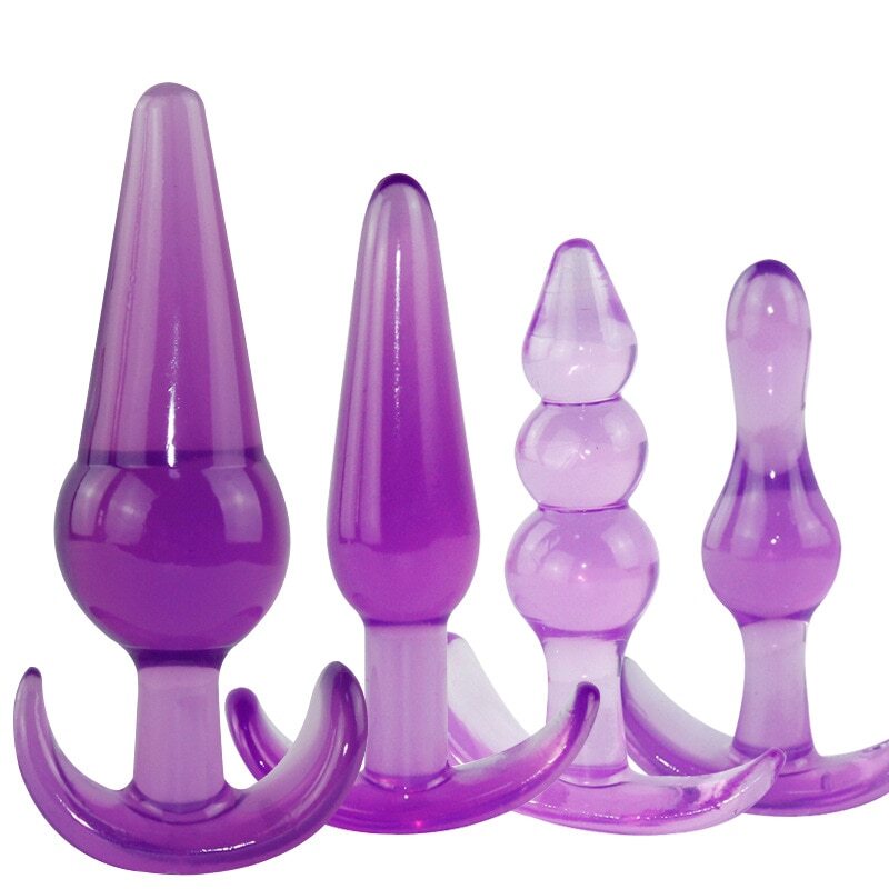 Anal Trainer Beginner Kit Set Butt Plug Dildo Beads Prostate Massager Sex Toys gallery
