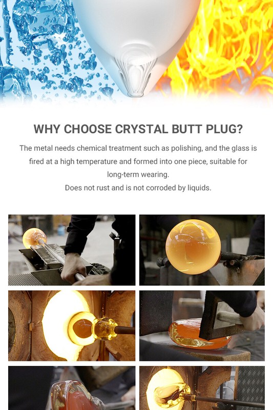 Big Crystal Glass Butt Plug Anal Dilatador Glass Dildo Large Women Men Sex Toy gallery