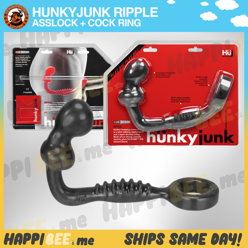 OXBALLS Ripple Cock Ring🍯HunkyJunk Prostate Massager + Anal Sex Toy Penis Ring