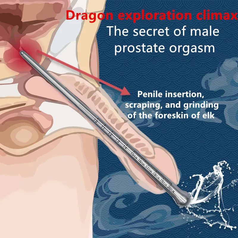 Graduated Stainless Steel Stretcher Urethra Sounding Rod Penis Plug Dilator Plug