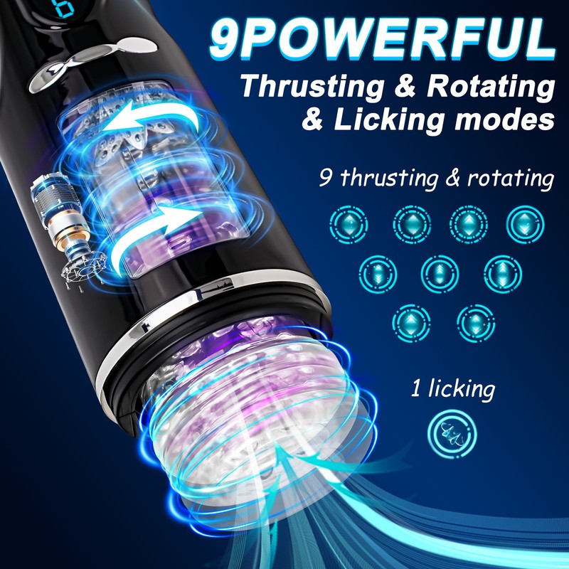 3in1 Automatic Male Masturbaters Cup HandsFree Rotate Thrusting Oral Men Sex Toy gallery