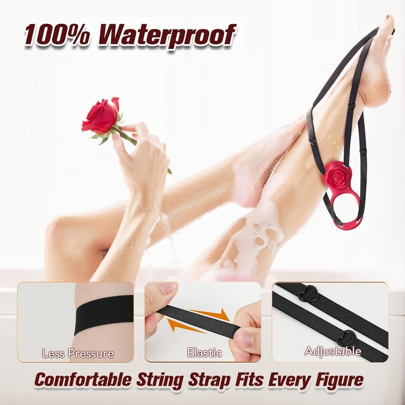 Couples Rose Remote Control Vibrator Waterproof Silicone for Hands Free Pleasure gallery