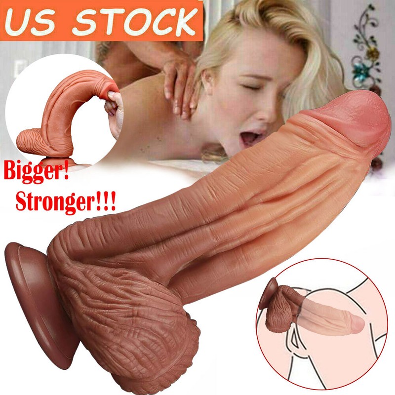 Huge Big Dildo Suction Cup Realistic Thick Penis Dong G-spot Sex Toy for Women