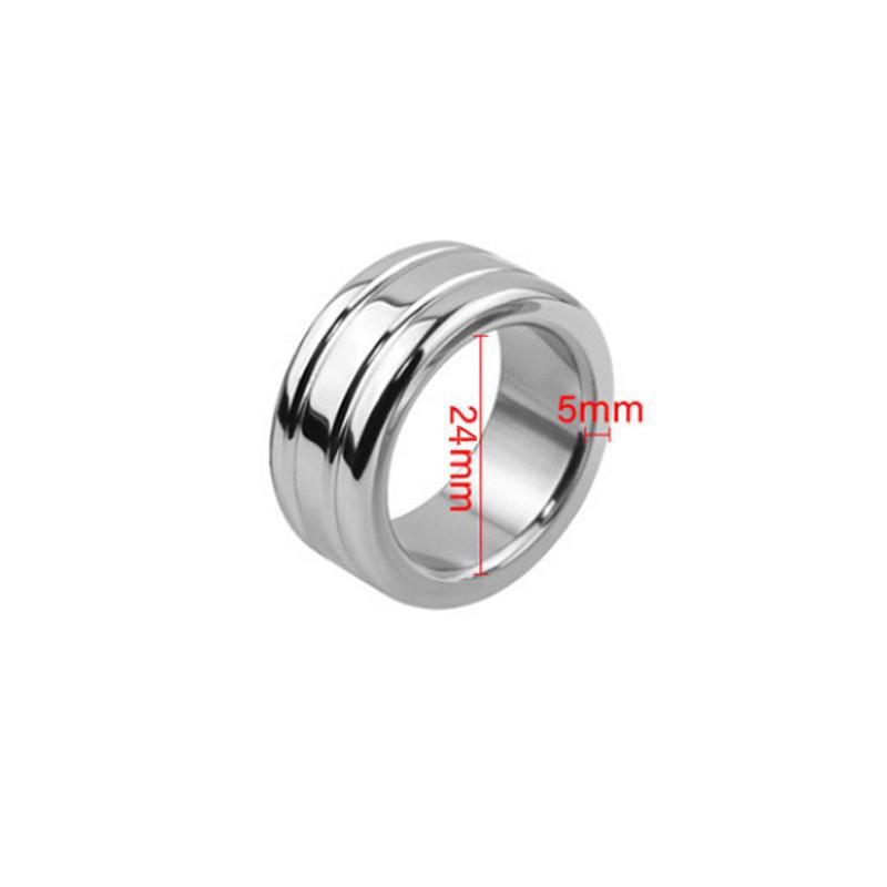 Thick Heavy Duty Stainless Steel Metal Silver Male Rings Stretcher Enhancer Band