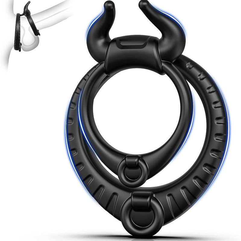 Vibrating Cock Rings Adjustable Penis Ring Silicone Rechargeable-For-Men Sex Toy