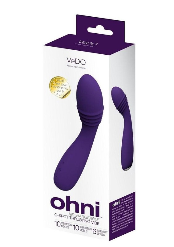 VeDo OHNI Rechargeable Silicone G-Spot Thrusting Vibrator – Purple