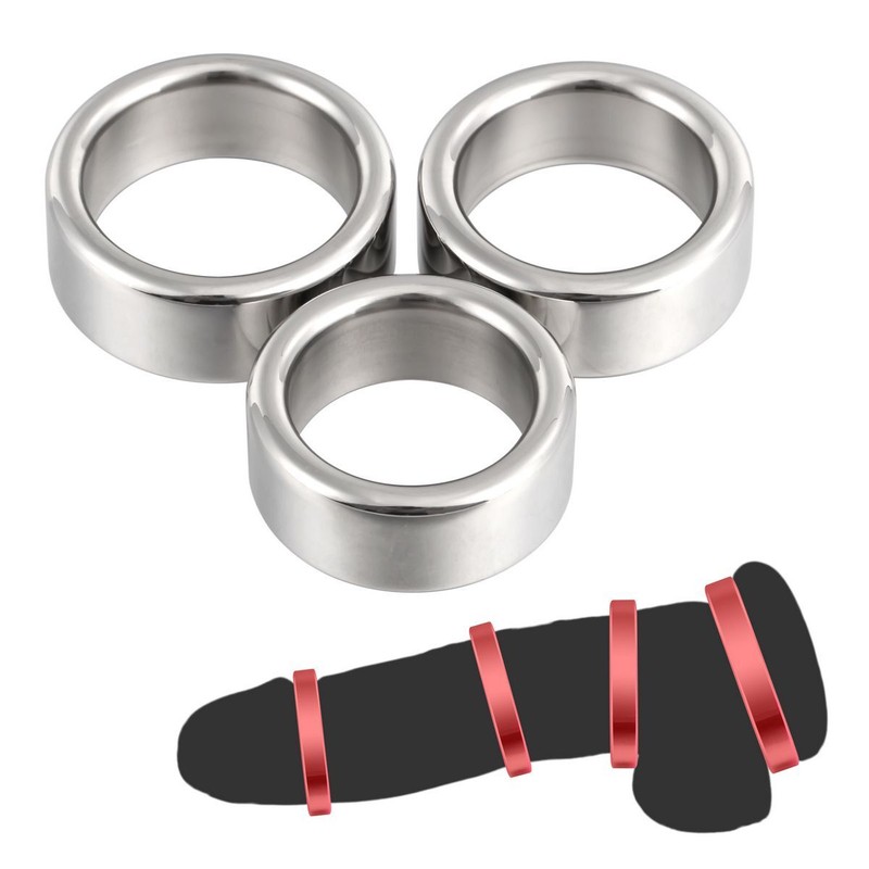 Heavy Duty Magnetic Stainless steel Ball Stretcher Man Enhancer Chastity Ring US gallery