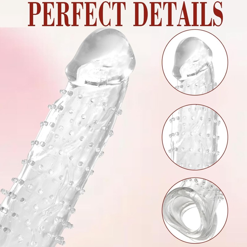 #1 Extensor de manga de pene Extensor de pene texturizado realista para hombres gallery