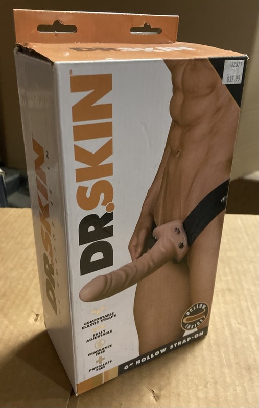 Dr. Skin 7 in. Hollow Strap On (Caucasian/White)