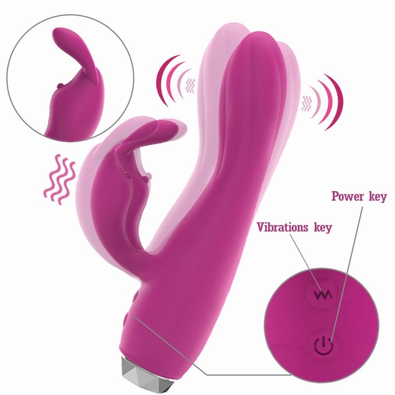 Waterproof-Rabbit-Vibrator-G-Spot-Dildo-Massager-Vibe-For-Women-Sex-Toys-Adult
