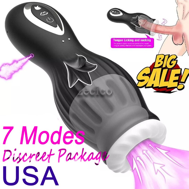 Male Masturbaters Cup Stroker Automatic HandsFree Sucking Vibrating Men Sex Toys