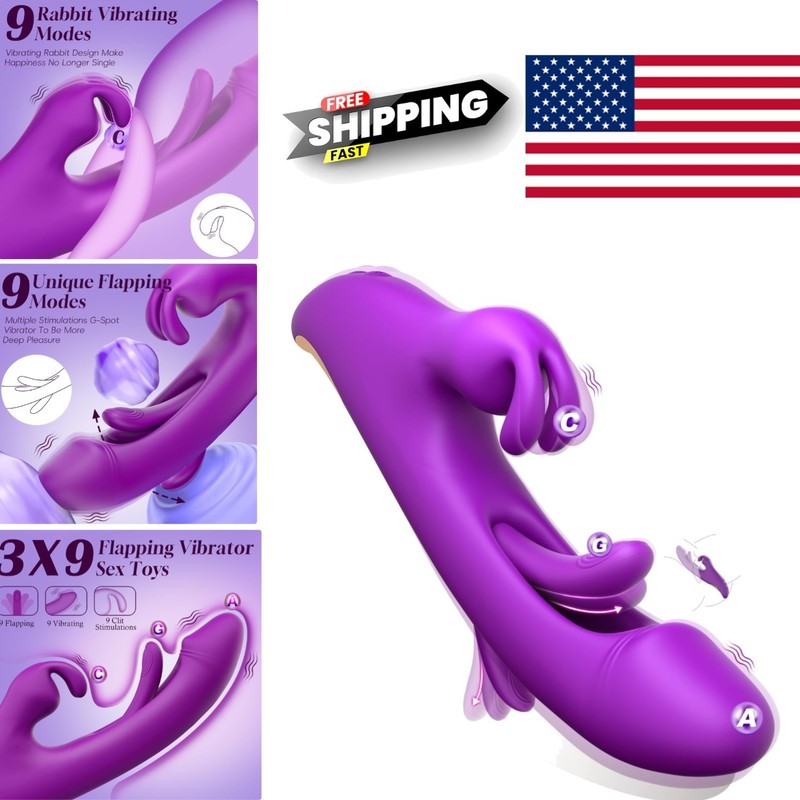 Silicone Flapping Rabbit Vibrator with Ergonomic Design for Ultimate Pleasure
