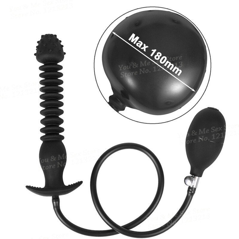 Inflatable Super Big Anal Beads Dildo Pump Huge Butt Plug Prostate Massager