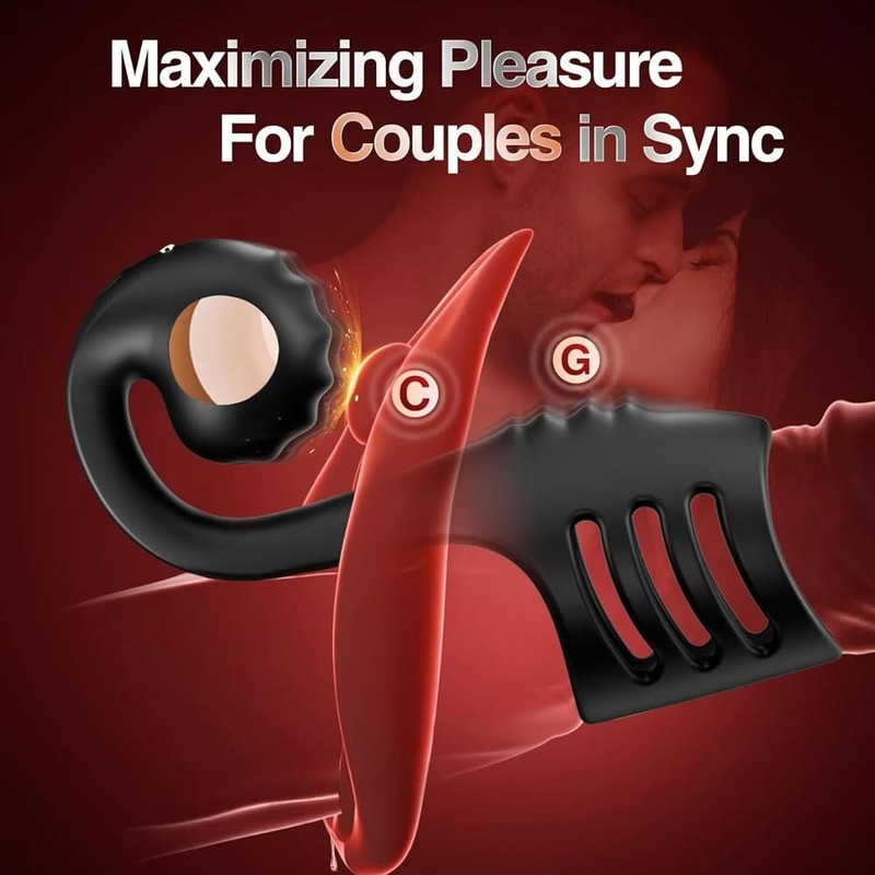 Male Snail Armor Vibrating Cock Ring Sex Toy for Men with 6 Pcs Silicone Ring...