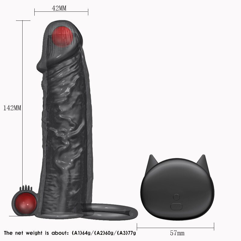 New Vibrating Penis Erection Sleeve Cock Enhancer Ring Adult Men Couples Sex Toy
