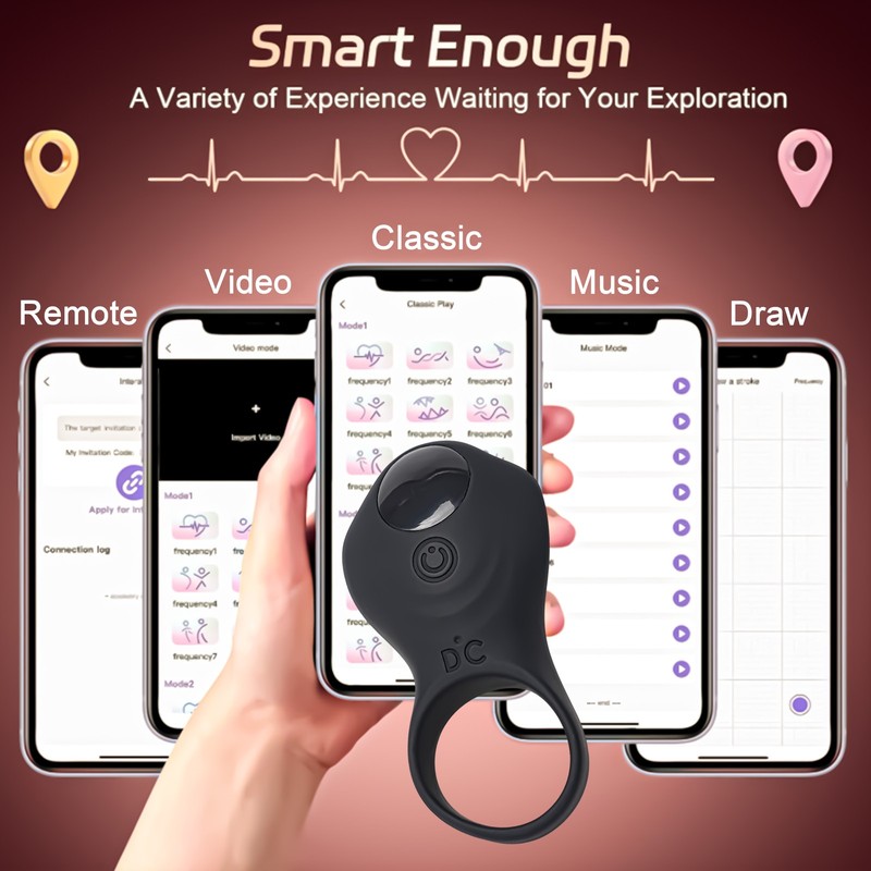 App&Remote Control Vibrating Penis Ring for Couple Cock Ring Vibrator Sex Toys gallery