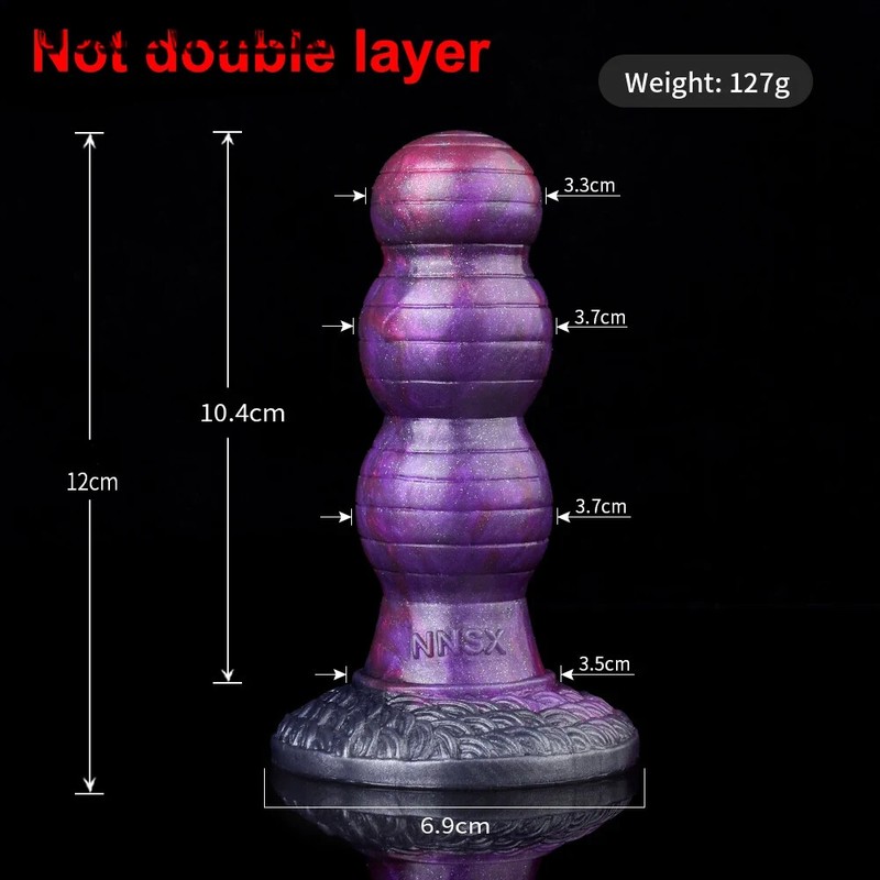 Lifelike Dual-Layer Silicone Dildo With Strong Suction Cup Realistic Anal Plug gallery