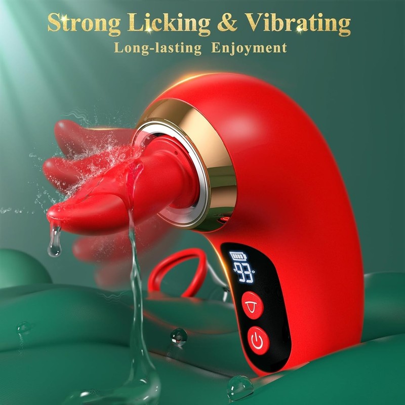 Waterproof-Clit-Licking-Vibrator-Tongue-Sucking-Nipple-licker-woman-Massager gallery