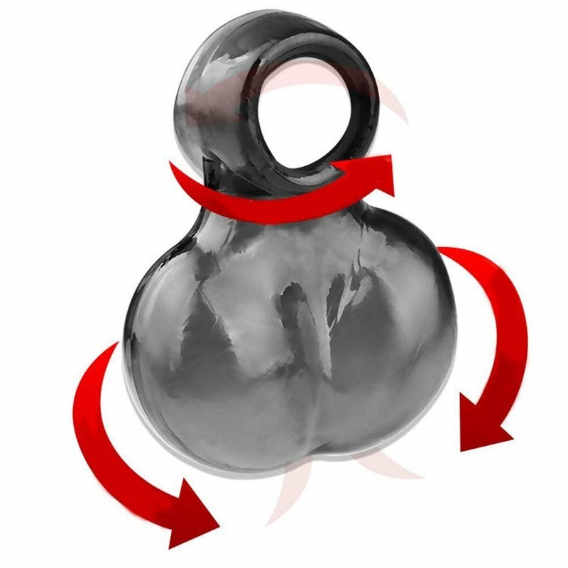 Squeeze My Ball Sack Sling Male Erection Enhancer Penis Cock Ring Scrotum Pouch