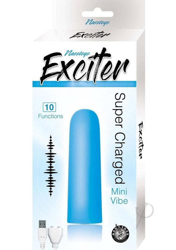 Exciter Mini Vibe Rechargeable Silicone Vibrator – Blue