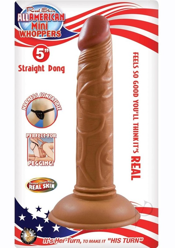 All American Mini Whoppers Straight Dildo Latin 5in – Caramel