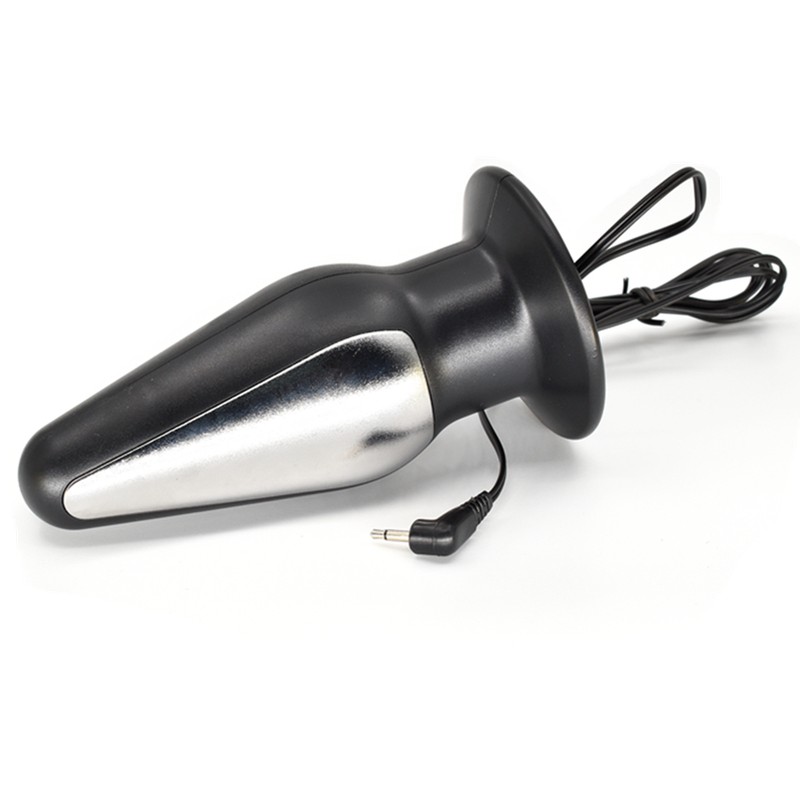 Electric Vibrator Penis Cock Ring Anal Butt Plug E-Stim Shock Sex Toy for Couple gallery