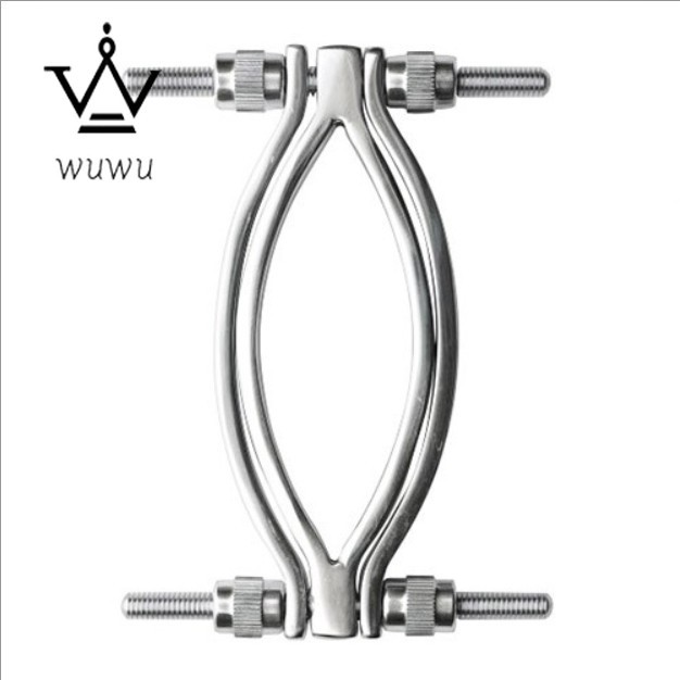 Stainless Steel Female Pussy Clamps Women&rsquo;s Adjustable Chastity Labia Stretching