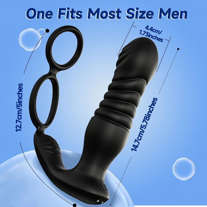 Male Prostate Massager Vibrator Thrusting Anal Butt Plug Dildo Sex Toys for Men gallery