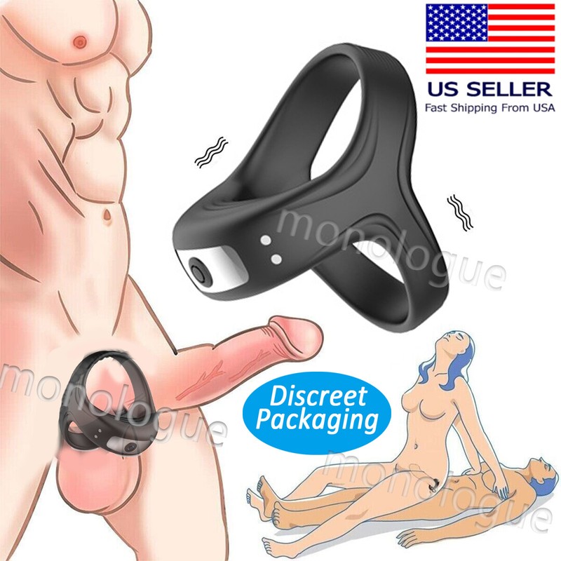 Vibrating Cock Rings Adjustable Penis Ring Silicone Rechargeable For Men Sex Toy