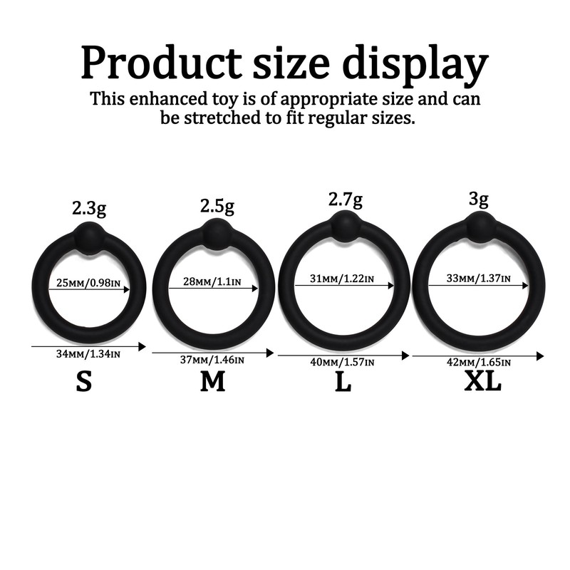 4-Set Silicone Glans Cock Ring Penis Head Orgasm Pressure Point Prolong Sex gallery