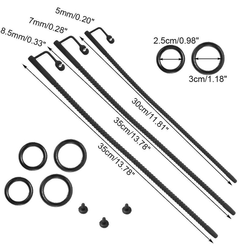 For Male Flexible Hollow Sound Penis Plug Multi Bead Dilator Plug Therapy Kit