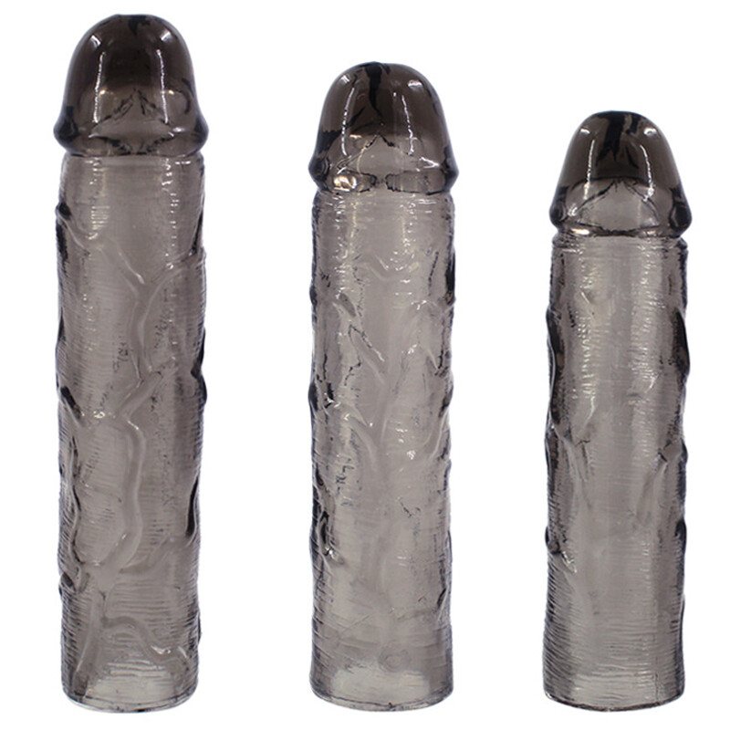 3 Pcs Male Penis Sleeve Cock Extended Girth Enhancer Enlarger Extension Sex Toys gallery