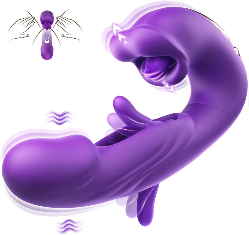Flapping Rabbit G-Spot Vibrator with 7 Flapping 7 Vibrating 5 Licking & Sucking