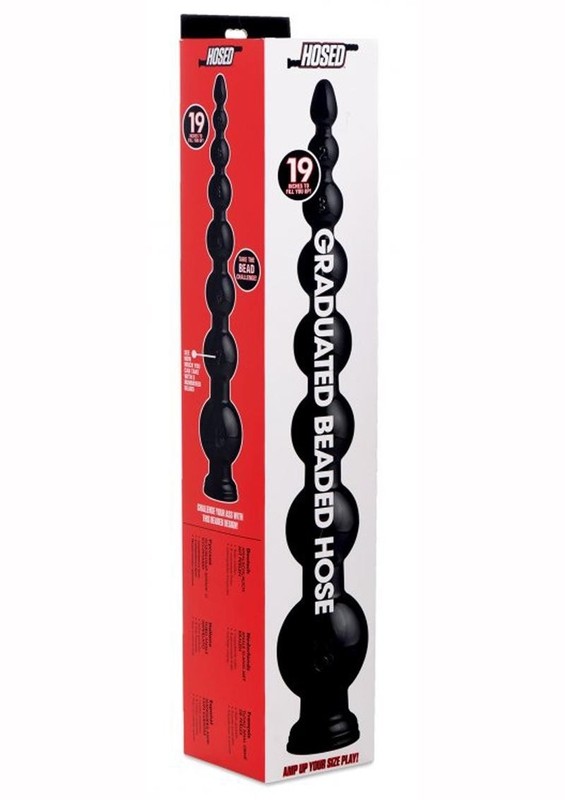 Hosed Graduated Beaded Hose – 19in Long – Black