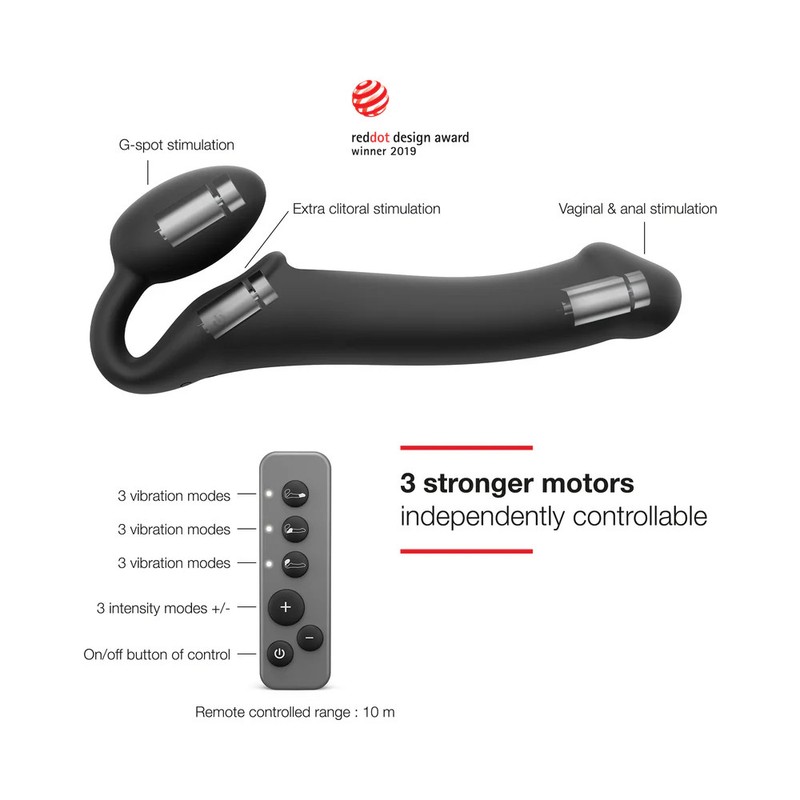 Strap-On-Me VibrBendableStrapOn Blk L gallery