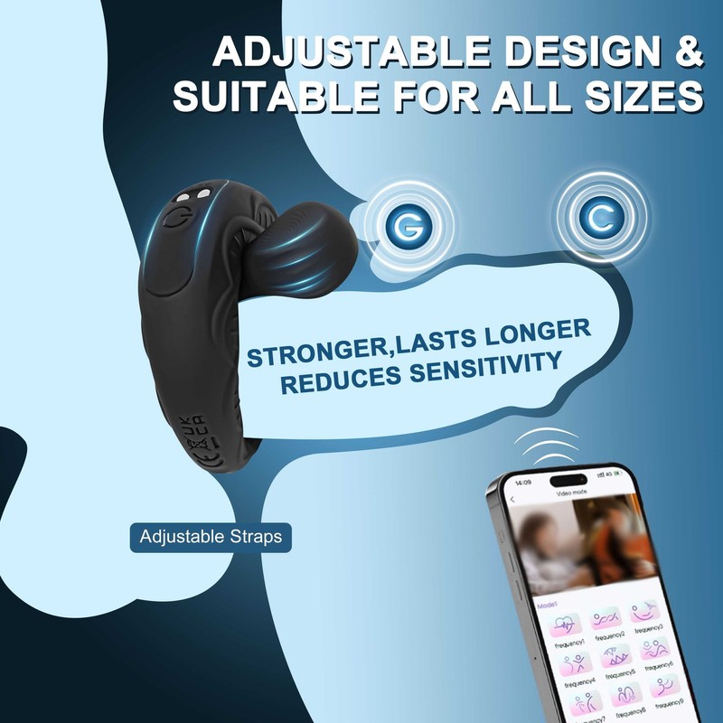 Penis Cock Ring Vibrator G-spot Dildo Massager Sex Toys for Women Men Couples US gallery