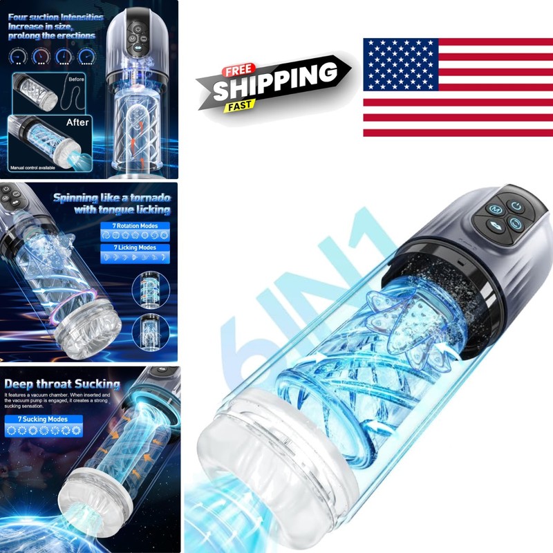 Automatic Male Masturbator with 7 Rotating and Sucking Modes Waterproof Design