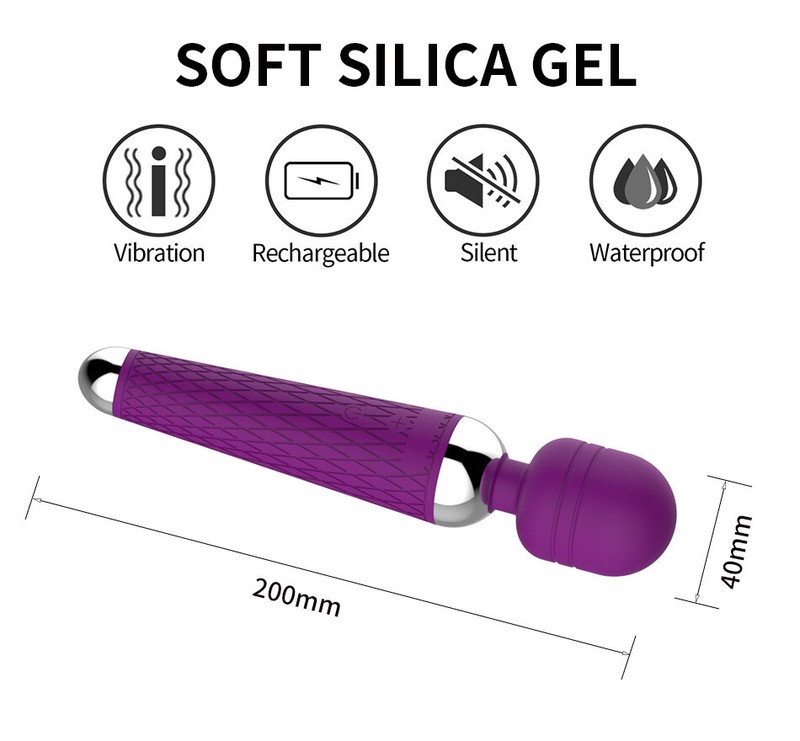 Rechargeable G-spot Clit Powerful AV Vibrator Dildo Massager Sex Toy Women Adult gallery
