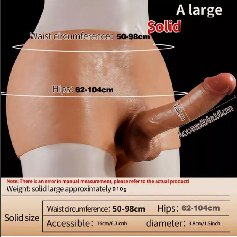 Wearable Penis Lesbian Masturbator Panties Sex Toy Realistic Strap on Dildo Pant
