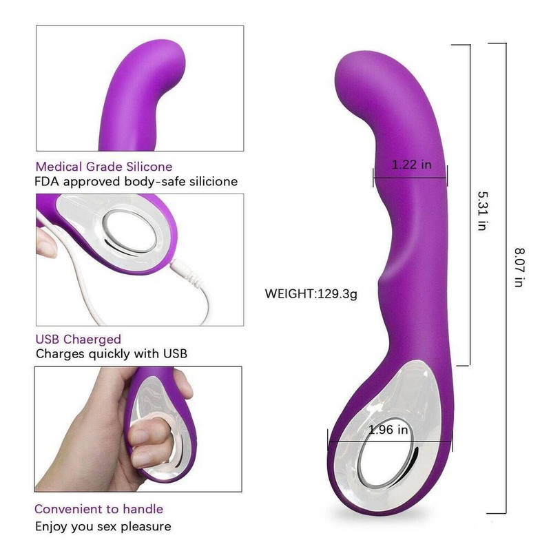 10 Modes Vibrator G-Spot Multispeed Massager Dildo with Handle Adult Sex Toys US gallery