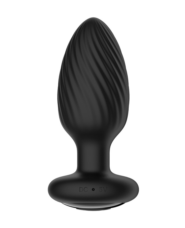 Nexus Tornado Rotating & Vibrating Medium Butt Plug w/Remote - Black gallery