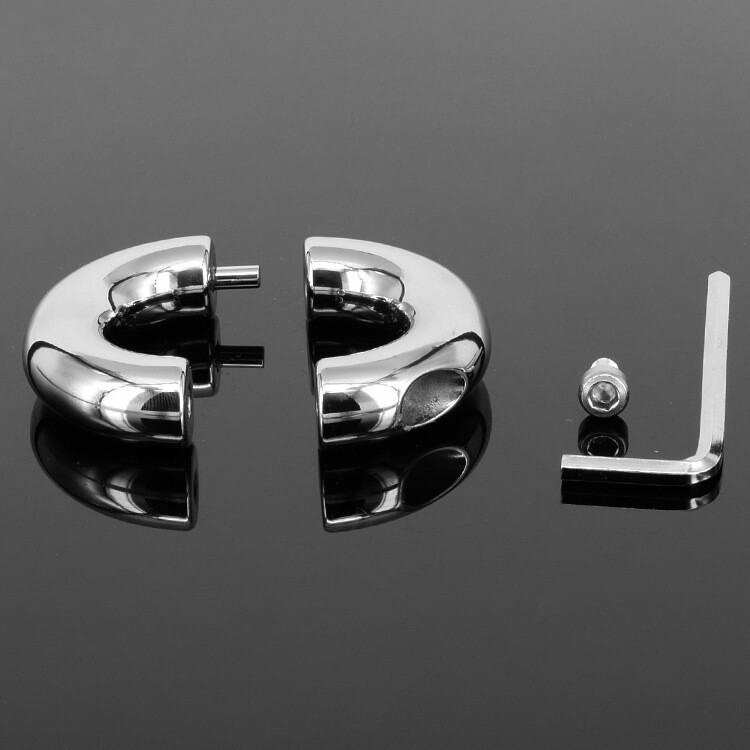 Metal Cock Penis & Ball Strecher Ring Male Delaying Ejaculation Exercise Tools gallery
